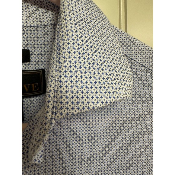 JoS A Bank Reserve Shirt Mens White Blue Button Front Long Sleeve Sz 14 1/2 - 32 - Picture 4 of 5